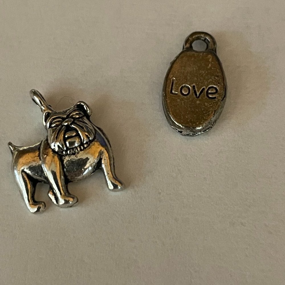 2 Small Silver tone Charms